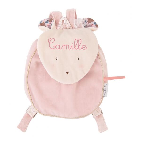 Sac à dos souris brodé au prénom