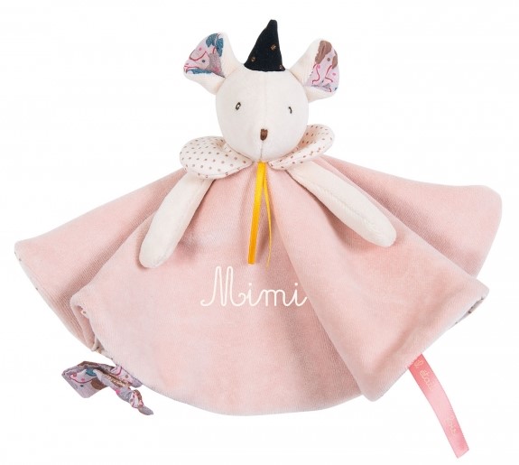 Doudou souris brodé au prénom